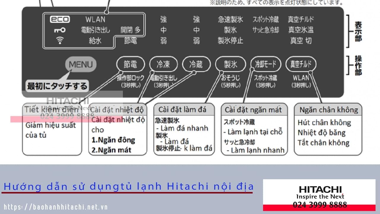 Hướng dẫn sử dụng tủ lạnh Hitachi nội địa Nhật