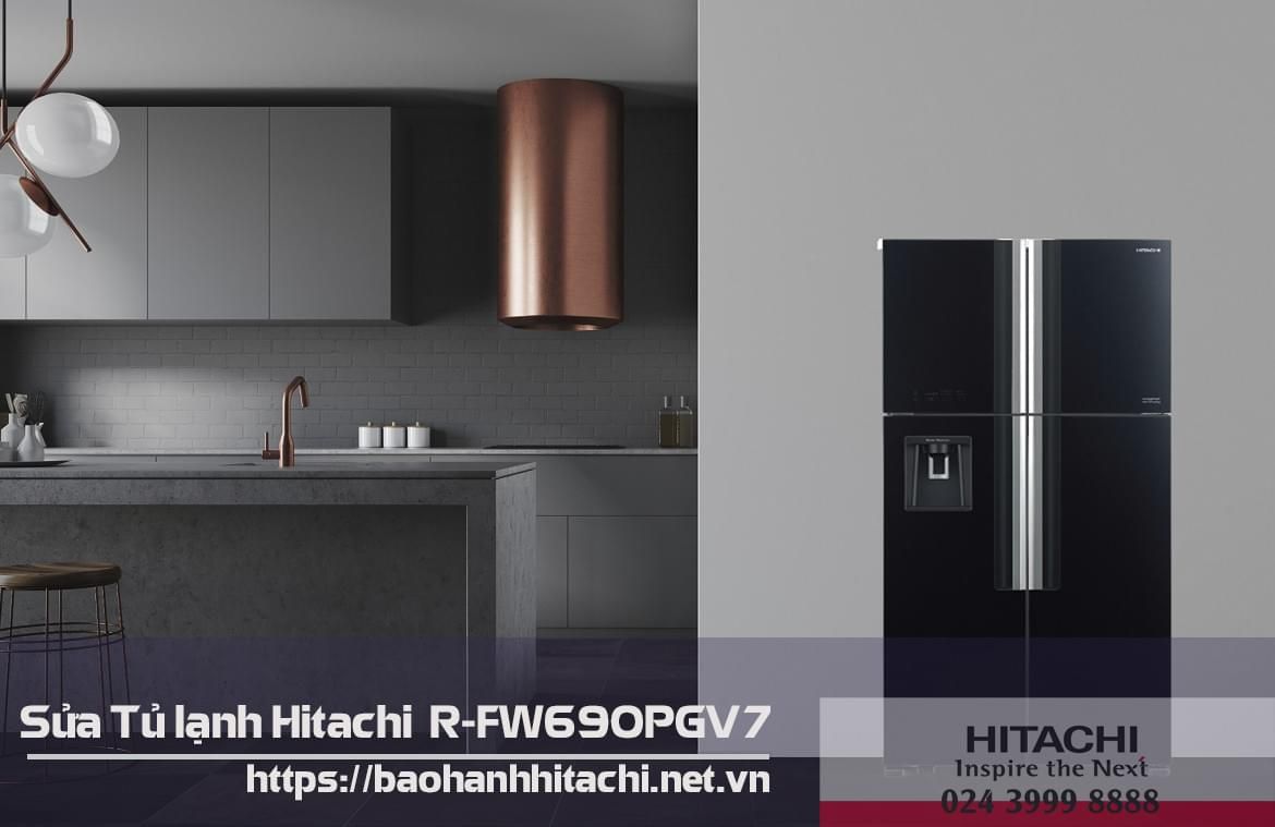 Lắp đặt tủ lạnh Hitachi R-FW690PGV7 trong không gian bếp hiện đại, bền bỉ với công nghệ tiên tiến, Dịch Vụ Sửa Chữa Hitachi Dịch Vụ tại địa phương.