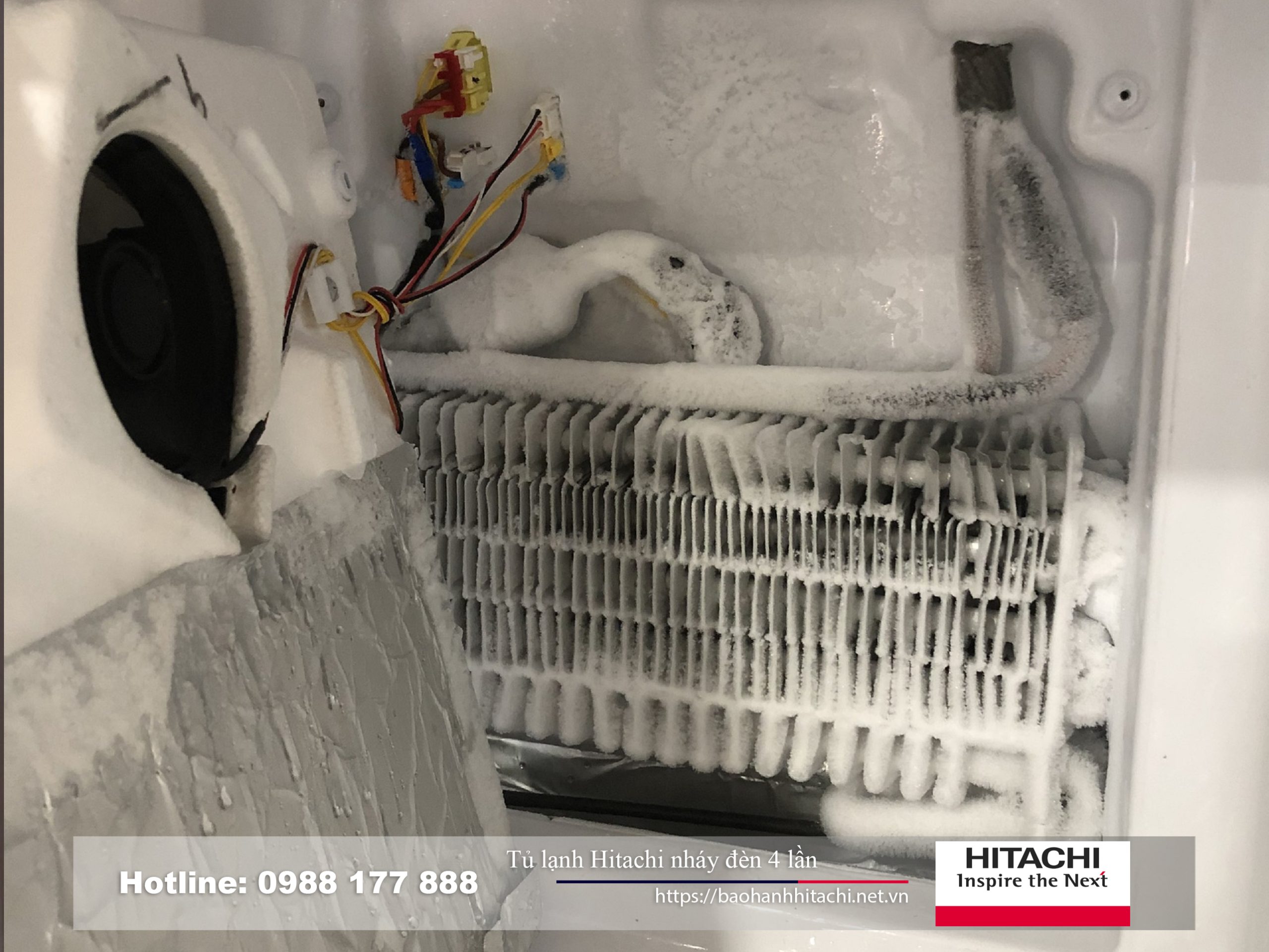 Sửa tủ lạnh Hitachi nháy đèn 4 lần